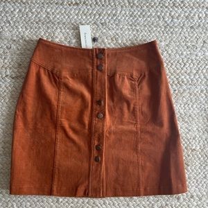 corduroy brown/orange skirt